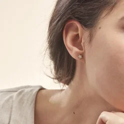 Histoire d'Or Boucles D'oreilles Puces Elais Etoile 0 Or Jaune Strass* Boucles D'Oreilles|Clous D'Oreilles