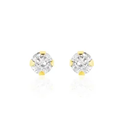 Hot Histoire d'Or Boucles D'oreilles Puces Eddie Or Jaune Oxyde De Zirconium