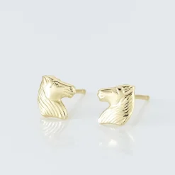 Clearance Histoire d'Or Boucles D'oreilles Puces Freyia Cheval Or Jaune