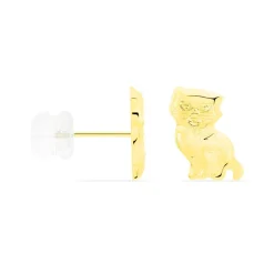 Online Histoire d'Or Boucles D'oreilles Puces Florenta Chat Or Jaune
