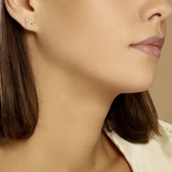 Outlet Histoire d'Or Boucles D'oreilles Puces Fulvie Double Dauphins Or Jaune