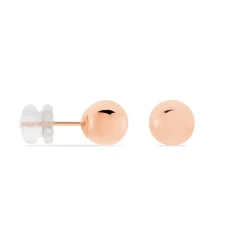 Discount Histoire d'Or Boucles D'oreilles Puces Fidelia Boule Or Rose