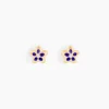 Histoire d'Or Boucles D'oreilles Puces Fleur Email Or Jaune* Boucles D'Oreilles|Clous D'Oreilles