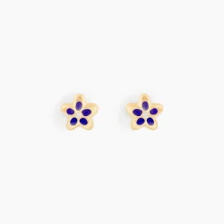 Histoire d'Or Boucles D'oreilles Puces Fleur Email Or Jaune* Boucles D'Oreilles|Clous D'Oreilles