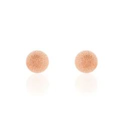 Discount Histoire d'Or Boucles D'oreilles Puces Fidelia Boule Sablee or rose