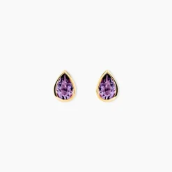 Histoire d'Or Boucles D'oreilles Puces Fassia Or Jaune Amethyste* Boucles D'Oreilles|Clous D'Oreilles