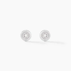 Outlet Histoire d'Or Boucles D'oreilles Puces Fatiana or blanc diamant