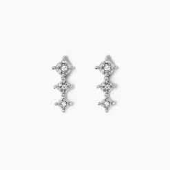 Histoire d'Or Boucles D'oreilles Puces Ganesha Or Blanc Diamant* Boucles D'Oreilles|Clous D'Oreilles