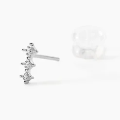 Histoire d'Or Boucles D'oreilles Puces Ganesha Or Blanc Diamant* Boucles D'Oreilles|Clous D'Oreilles