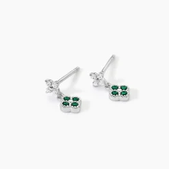 Best Histoire d'Or Boucles D'Oreilles Puces Germaine Argent Blanc Oxyde De Zirconium Spinelle