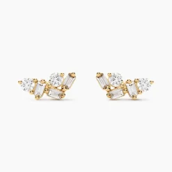 Sale Histoire d'Or Boucles D'oreilles Puces Gemariah Or Jaune Diamant Synthétique