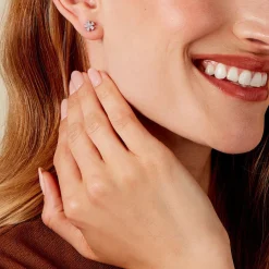 Histoire d'Or Boucles D'oreilles Puces Gisabel Argent Blanc Oxyde De Zirconium* Boucles D'Oreilles|Boucles D'Oreilles Fantaisie