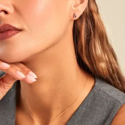 Discount Histoire d'Or Boucles D'oreilles Puces Goutte Or Jaune Améthyste or jaune améthyste violet