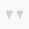 Sale Histoire d'Or Boucles D'oreilles Puces Guenolee Argent Blanc Oxyde De Zirconium