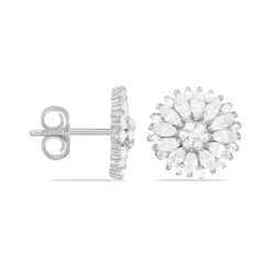 Histoire d'Or Boucles D'oreilles Puces Hyelana Argent Blanc Oxyde De Zirconium