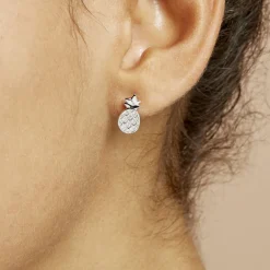 Histoire d'Or Boucles D'oreilles Puces Harold Argent Blanc Oxyde De Zirconium