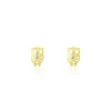 Clearance Histoire d'Or Boucles D'oreilles Puces Helois Hibou Or Jaune Oxyde De Zirconium