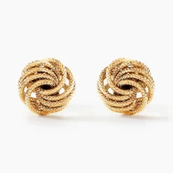 Online Histoire d'Or Boucles D'oreilles Puces Ilhame Nid Or Jaune