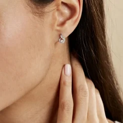 Online Histoire d'Or Boucles D'oreilles Puces Indian Drop Argent Blanc Oxyde De Zirconium