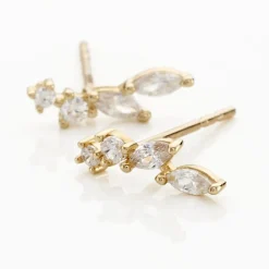 Sale Histoire d'Or Boucles D'oreilles Puces Iuliana Or Jaune Oxyde De Zirconium