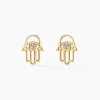 Hot Histoire d'Or Boucles D'oreilles Puces Jamal Or Jaune Diamant