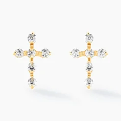 Histoire d'Or Boucles D'oreilles Puces Jesusa Or Jaune Oxyde De Zirconium* Boucles D'Oreilles|Clous D'Oreilles