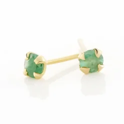 Histoire d'Or Boucles D'oreilles Puces Jardin Serti Griffe Or Jaune Emeraude* Boucles D'Oreilles|Clous D'Oreilles