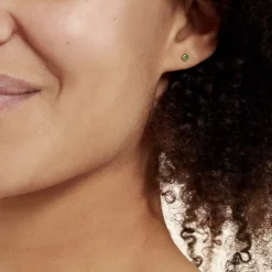 Histoire d'Or Boucles D'oreilles Puces Jardin Serti Griffe Or Jaune Emeraude* Boucles D'Oreilles|Clous D'Oreilles