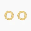 Histoire d'Or Boucles D'Oreilles Puces Josephe Acier Jaune