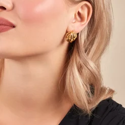 Histoire d'Or Boucles D'oreilles Puces Jackie Acier Jaune* Boucles D'Oreilles|Boucles D'Oreilles Fantaisie