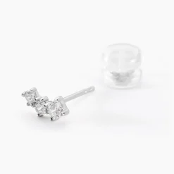 Histoire d'Or Boucles D'oreilles Puces Kyoto Or Blanc Oxyde De Zirconium* Boucles D'Oreilles|Clous D'Oreilles