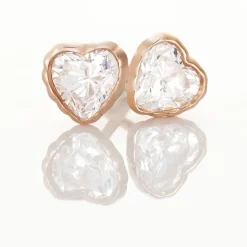 Histoire d'Or Boucles D'oreilles Puces Kadidjatou Or Rose Oxyde De Zirconium* Boucles D'Oreilles|Clous D'Oreilles