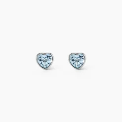 Best Histoire d'Or Boucles D'oreilles Puces Klodina Or Blanc Topaze