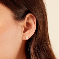 Histoire d'Or Boucles D'oreilles Puces Lyncia Plaqué Or Jaune Oxyde De Zirconium* Boucles D'Oreilles|Boucles D'Oreilles Fantaisie