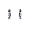 New Histoire d'Or Boucles D'oreilles Puces Ligera Or Blanc Saphir Et Diamant