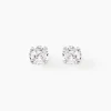 Outlet Histoire d'Or Boucles D'oreilles Puces Laena Argent Blanc Oxyde De Zirconium