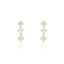 Histoire d'Or Boucles D'oreilles Puces Lorens Or Jaune Oxyde De Zirconium