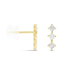 Histoire d'Or Boucles D'oreilles Puces Lorens Or Jaune Oxyde De Zirconium