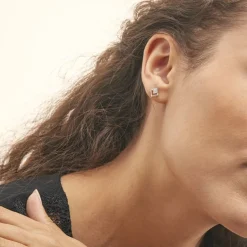 Best Histoire d'Or Boucles D'oreilles Puces Liana Or Blanc Diamant