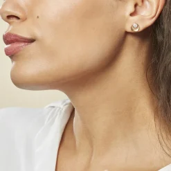 Discount Histoire d'Or Boucles D'oreilles Puces Liana Or Jaune Diamant