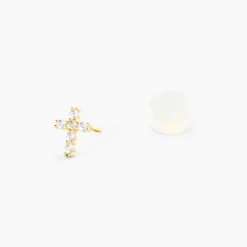 Discount Histoire d'Or Boucles D'oreilles Puces Luna Or Jaune Oxyde De Zirconium