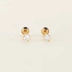 Histoire d'Or Boucles D'oreilles Puces Leidi Or Jaune Oxyde De Zirconium* Boucles D'Oreilles|Clous D'Oreilles