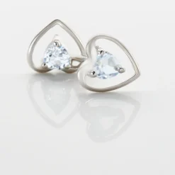 Online Histoire d'Or Boucles D'oreilles Puces Luann Or Blanc Topaze