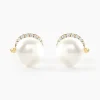 Discount Histoire d'Or Boucles D'oreilles Puces Lucinda Or Jaune Perle De Culture