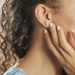 Best Histoire d'Or Boucles D'oreilles Puces Lisea Plaqué Or Oxydes De Zirconium plaqué or jaune oxyde