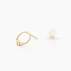 New Histoire d'Or Boucles D'oreilles Puces Leafora Or Jaune