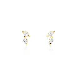 Best Histoire d'Or Boucles D'oreilles Puces Mix And Match Or Jaune Oxyde De Zirconium