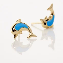 Histoire d'Or Boucles D'oreilles Puces Mael Dauphin Or Jaune* Boucles D'Oreilles|Clous D'Oreilles