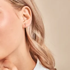 Best Histoire d'Or Boucles D'oreilles Puces Matleena Or Jaune Diamant Synthétique