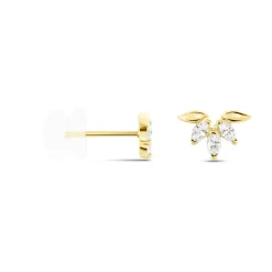 Histoire d'Or Boucles D'oreilles Puces Maralyn Or Jaune Oxyde De Zirconium